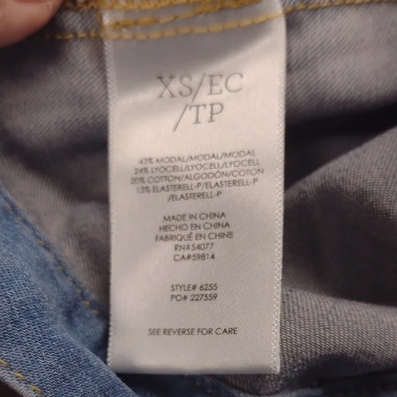 CAbi Light Blue Jean Jacket Style #6255 Western Rodeo Farm Festival - Picture 14 of 14